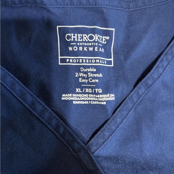 Cherokee Navy Blue maternity Scrub set - Picture 3 of 5